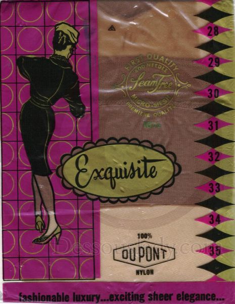 Exquisite alte Nahtlose US-Nylonstrümpfe Gr. 10,5