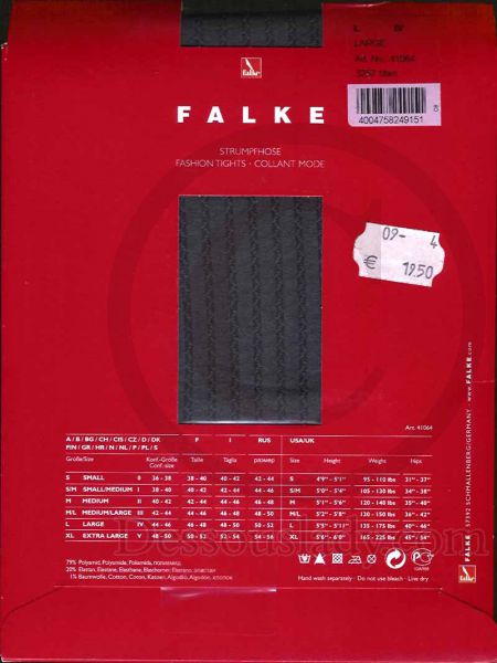 Falke Graue Raschellinien Streifen Strumpfhose Tights