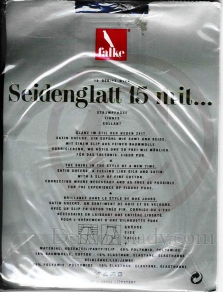 Falke Nylon Tights Satin Sheer 15 Den Size Small