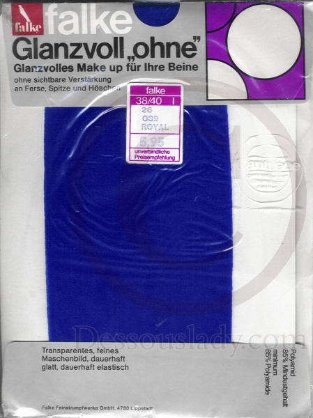 Falke Glanzvoll Strumpfhose Blau Gr. 38-40