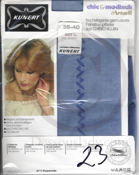 Kunert 3127 Fantasiestrumpfhose Blau 38-40