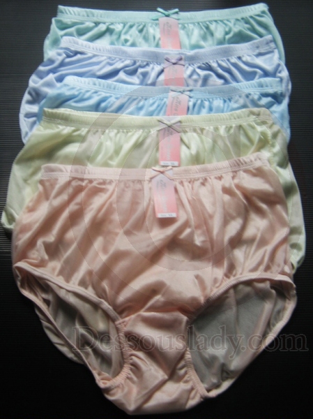 Soft Nylon Vintage Style Full Brief Panties XL