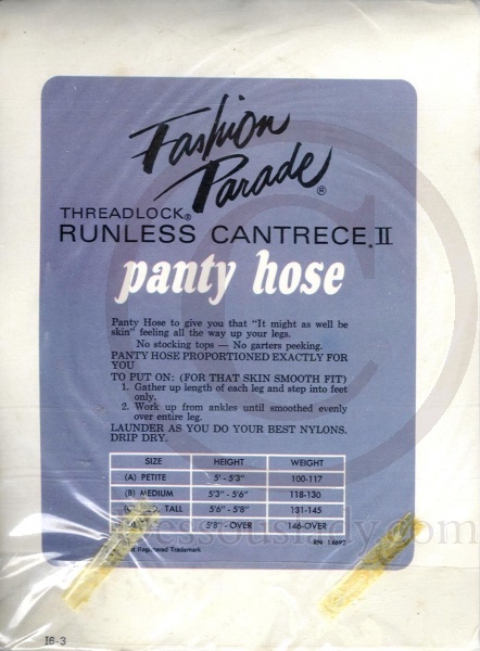 Fashion Parade alte US Nylonstrumpfhose Petite
