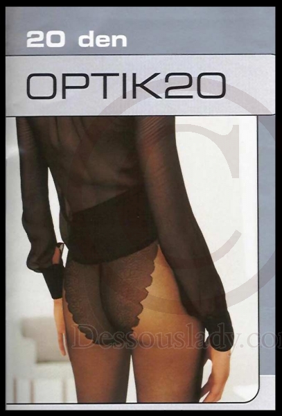 Optik 20 Feinstrumpfhose mit Bikinislip
