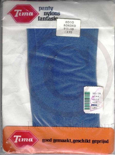 Tima elegante Vintage Strumpfhose 9,5-10 blau