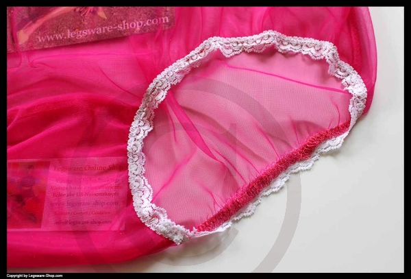 Sheer Vintage Style Fuchsia Nylon Panty Brief