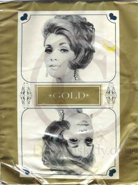 Gold Vintage Feinstrumpf Gr. 9,5 XXL