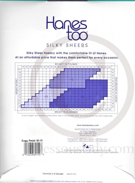 Hanes Too 00P36 US Strumpfhose 2Q