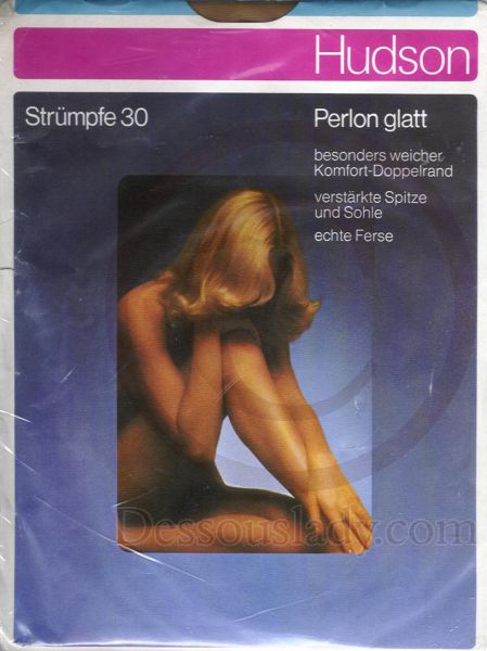 Hudson Perlon Glatt Strümpfe Gr. 9