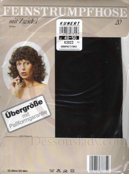 Kunert Alte Feinstrumpfhose Nylons Graphit 48-50