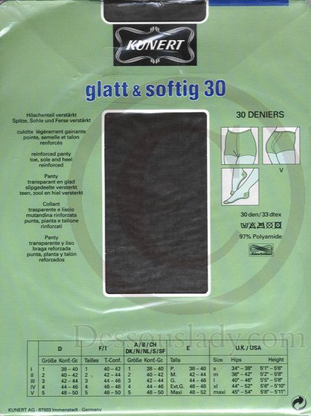 Kunert Glatt und Softig enorme Strumpfhose Nylons 36-38