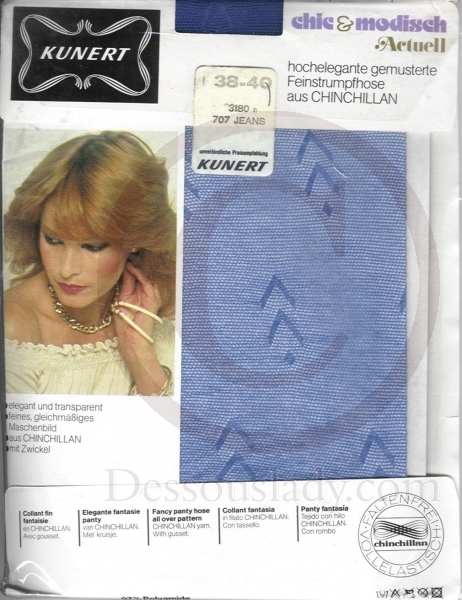 Kunert 3180 Fantasiestrumpfhose Blau 38-40