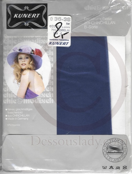 Kunert Blaue Feinstrumpfhose Grösse 36-38 www.legsware.com