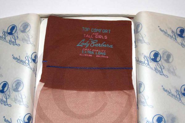 Lady Barbara alte US Nylon Strümpfe 92 cm Nylons 10,5 XL