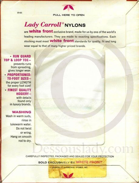 Lady Carroll US-Nylonstrümpfe White Gr. 10