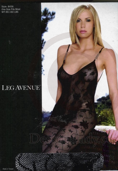 Leg Avenue 8456 Rosenmuster Spitzen Bodystocking