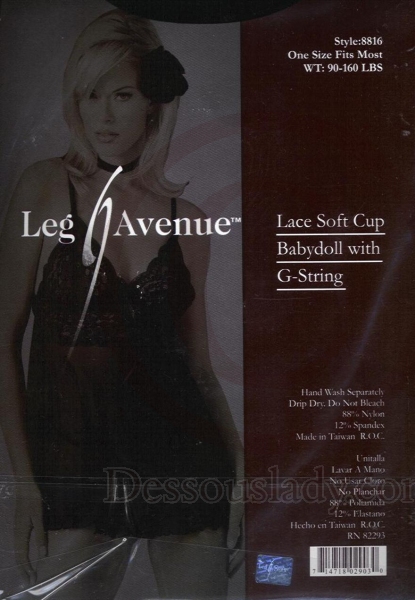 Leg Avenue 8816 Sexy Babydoll mit G-String