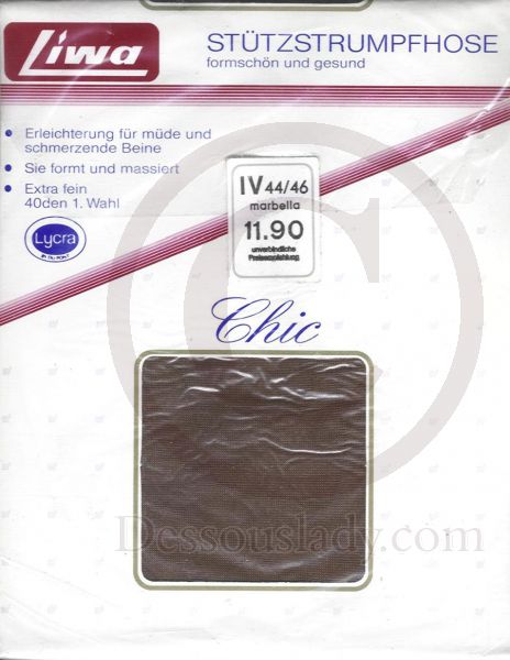 Liwa Stützstrumpfhose 40 Den Braun