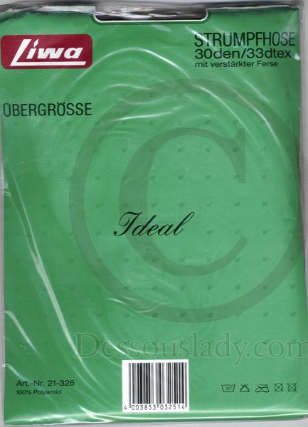 Liwa Ideal alte Feinstrumpfhose Übergrösse Nylons 54-56