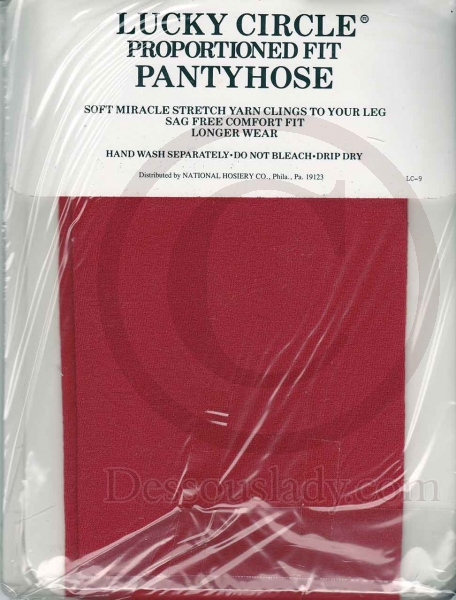 Vintage Rote US Strumpfhose Blickdicht