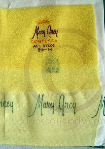Mary Gray US Nylon Strümpfe Gelb Gr. 8,5