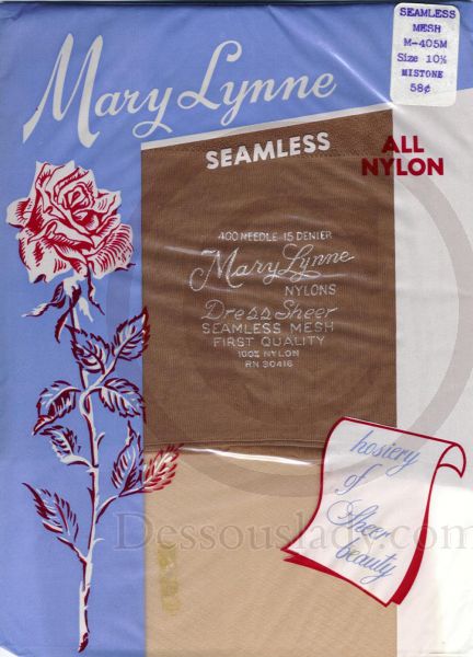 Mary Lynne Dress Sheer Stockings Size 10,5