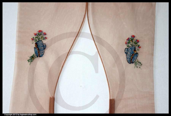 Nahtnylons Vintage Veitel handbemalt Blumenbukett 10