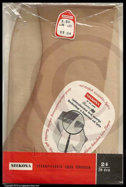 Nahtstrümpfe Silkona 83cm Hochferse Nahtnylons 9,5 Lang