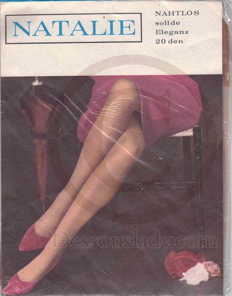 Natalie old Seamless Stockings Nylons 10