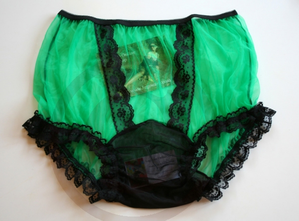 Sissi Style Nylonhöschen Grün-Schwarz 3XL