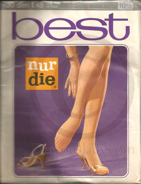 Nur Die Vintage Brown 92cm Stockings Sz 10,5 XXL