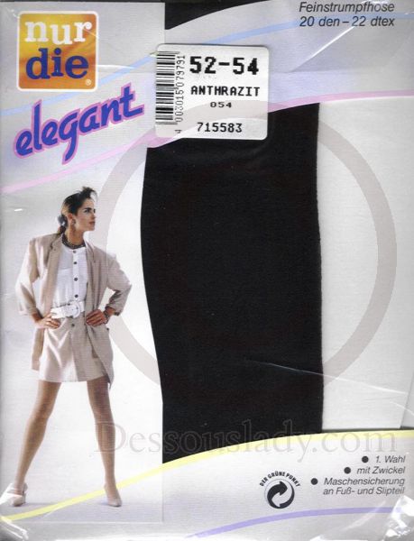 Nur die Elegant alte Feinstrumpfhose Nylons 52-54