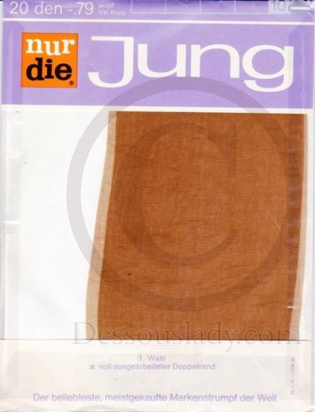 Nur Die Jung brauner 89 cm Feinstrumpf Nylons 10 XL