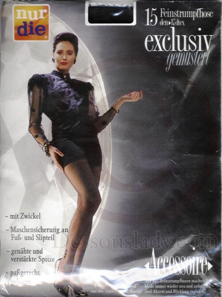 Nur die Exclusiv gemusterte Feinstrumpfhose Gr. 36-40