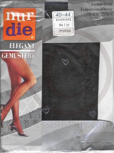 Nur die gemusterte Feinstrumpfhose