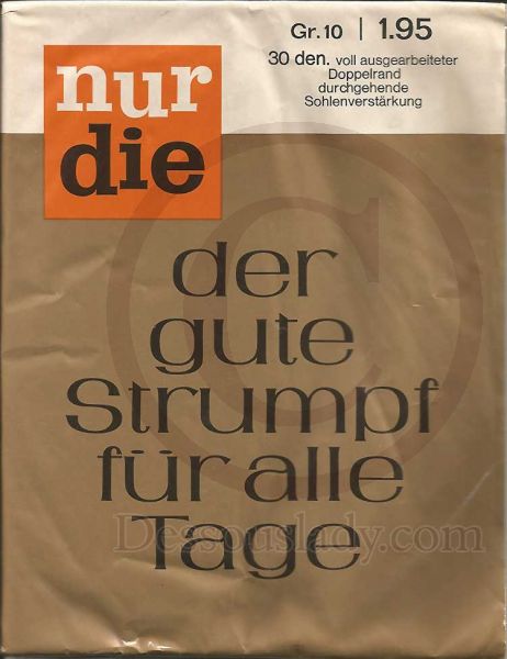 Nur Die Vintage Brown Stockings Nylons Size 10 XL