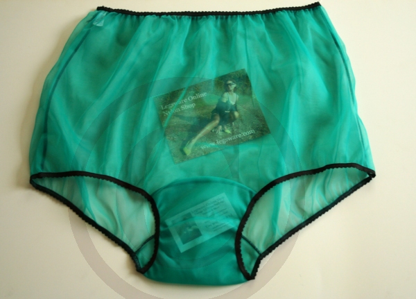 Vintage Retro Style Green Sheer Nylon Panty