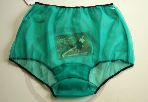 Vintage Retro Style Green Sheer Nylon Panty