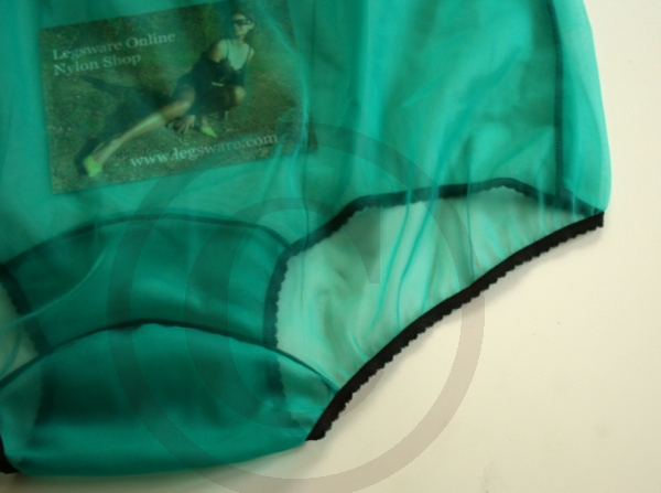 Vintage Retro Style Green Sheer Nylon Panty