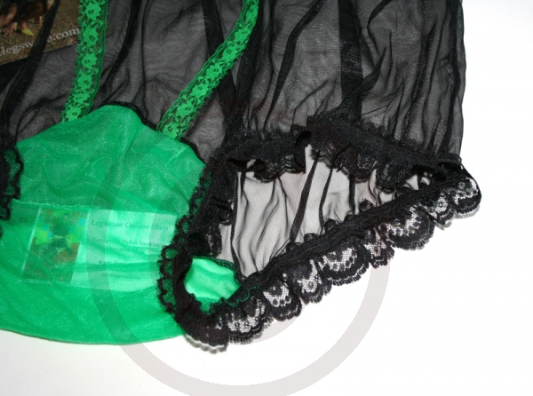 Nylon Höschen Schwarz Sexy Vintage Style Large