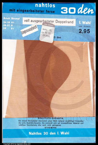 Orly 93 cm lange Vintage Feinstruempfe Nylons 9,5 XXL