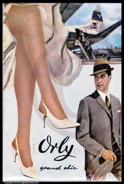 Orly 93 cm lange Vintage Feinstruempfe Nylons 9,5 XXL