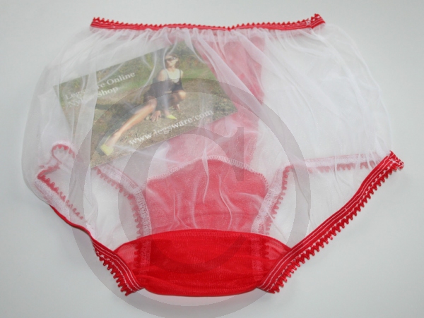 Retro Style White Sheer Nylon Pin Up Panty