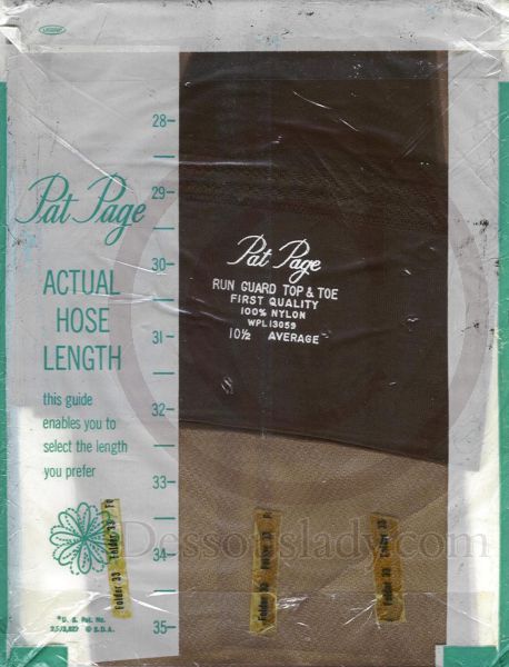 Pat Page Stockings US-Nylonstrümpfe Gr. 10,5