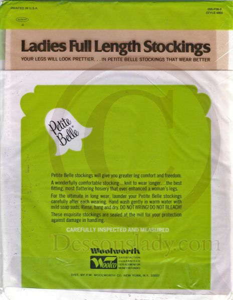 Petite Belle alte Nahtlose US Nylons Gr. 9,5 M