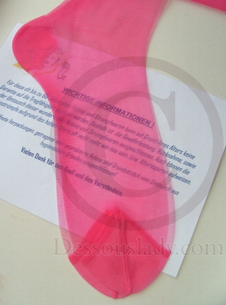 Retro US Nylonstrümpfe Hot Pink Gr.10