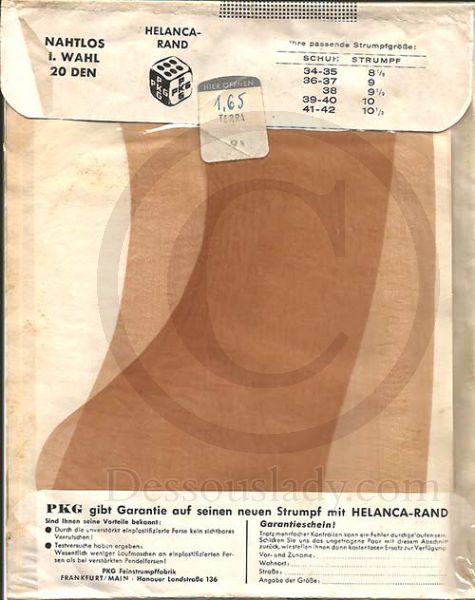 PKG braune Vintage Nylonstrümpfe mit unverstärkter Ferse