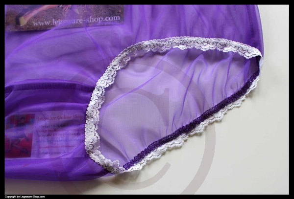 Sheer Vintage Style Purple Rain Nylon Panty Brief
