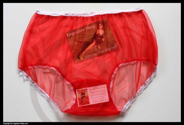 Sheer Vintage Style Red Devil Nylon Panty Brief
