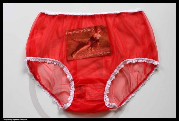Sheer Vintage Style Red Devil Nylon Panty Brief